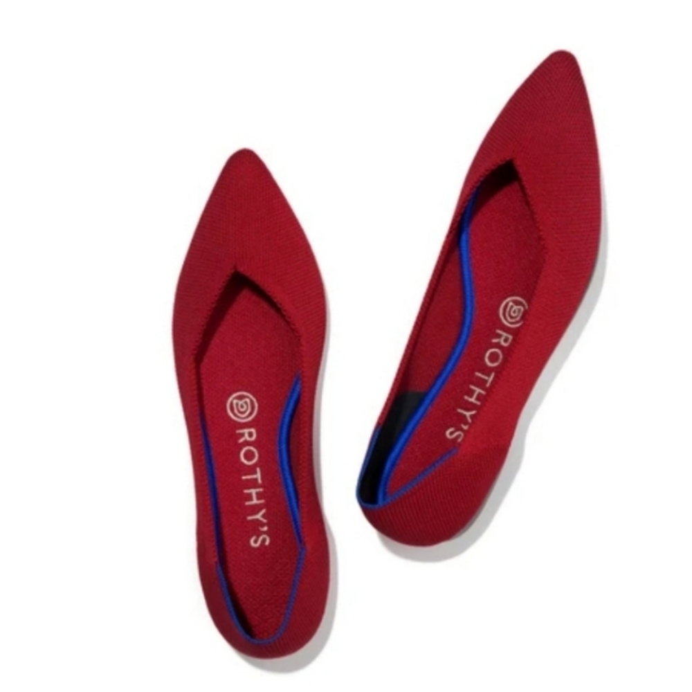 Like New Rothy's The Point Chili Red 7.5 - Picture 2 of 9